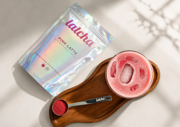 pink latte artisanal
